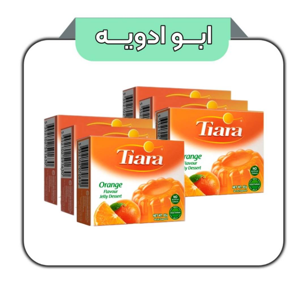 ژله تیاری طعم پرتقال بسته 6 عددی